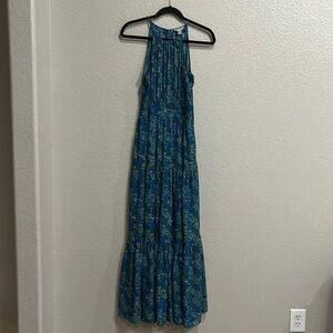 Belle and Sky Floral Maxi Dress with front split size Medium
